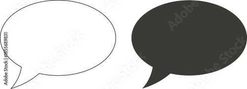 Speech bubble icon though bubble icon set outline