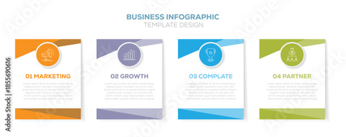 Infographic design template with place for your data. Steps business data visualization timeline process infographic template design with icons.  Vector illustration. 