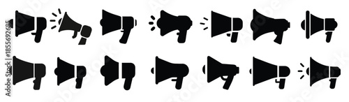 Megaphone vector silhouette illustration