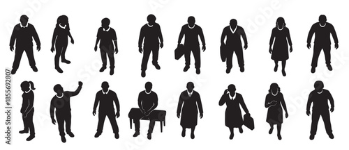 minimalist top view people for architectural drawings