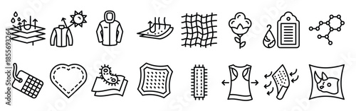 pack of fabric icon vectors