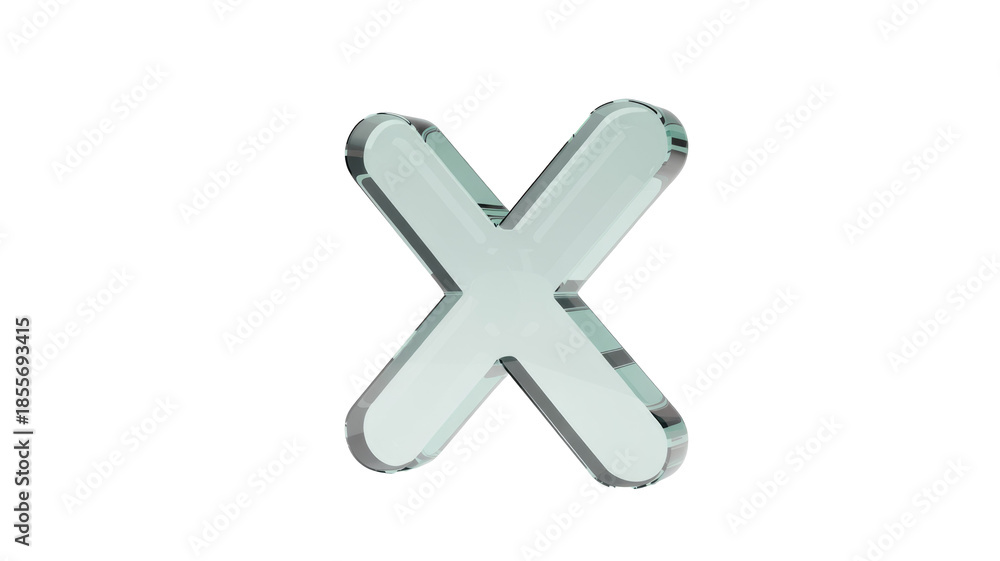 Obraz premium Letter X - Glass
