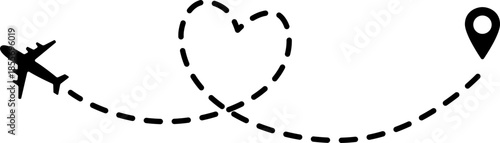 Vector set of airoplain icon doodle paper airplane isolated on white background. Line icon symbol of travel and route. Vector icon.Paper plane with dotted line, Origami paper airplane, Travel symbo