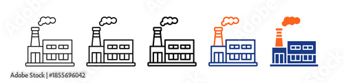 Factory Different Set Vector Icon