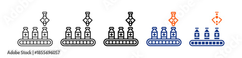 Pharmaceutical Industry Different Set Vector Icon