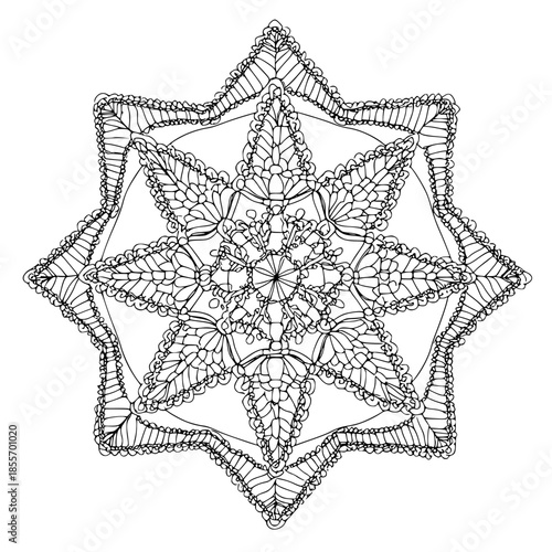 Crocheted Star Coasters: Collection Minimalist Elegance | Clean, isolated vector art for creative projects.