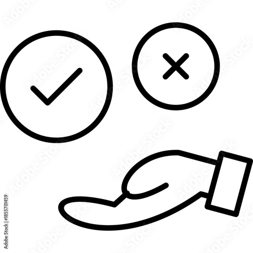 Decisiveness Icon Vector Element