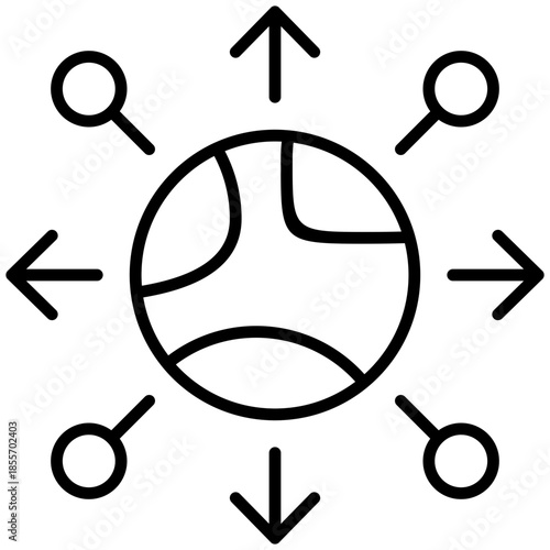 Network Expansion Icon Vector Element