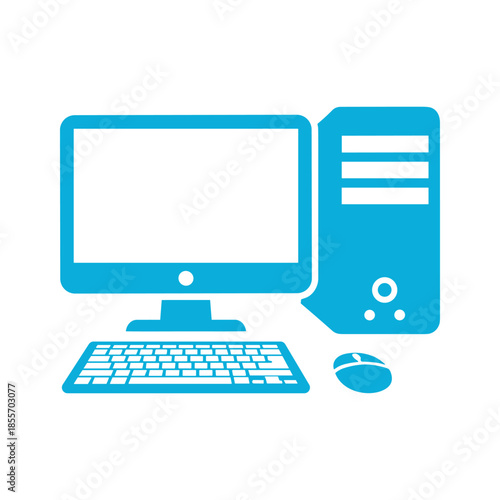 Computer System Vector Illustration