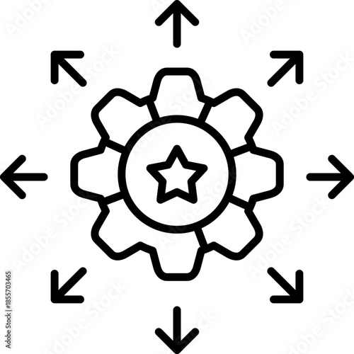 Market Expansion Icon Vector Element