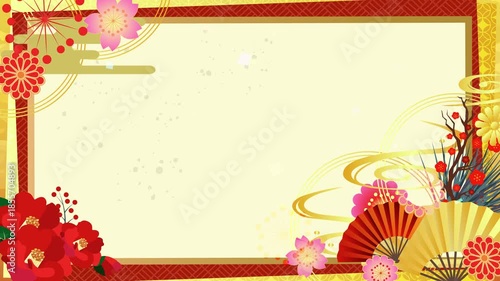 正月和風背景