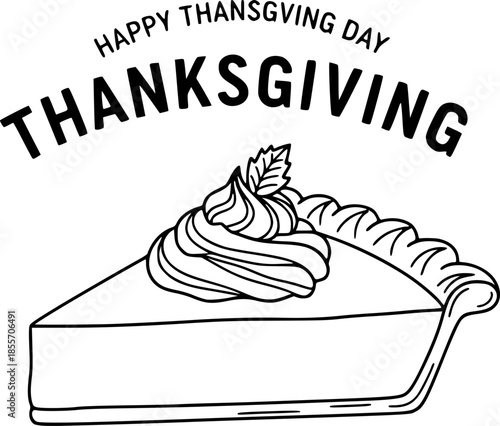 Pies Vector Illustration.Thanksgiving and Holiday Pumpkin Pie. Happy Thanksgiving Day traditional pumpkin pie with whipped cream on the top Web site page and mobile app design vector element