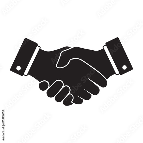 Business agreement Hand silhouette vector