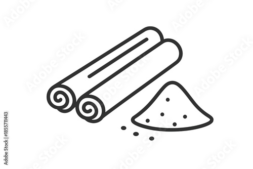 Cinnamon sticks and powder icon