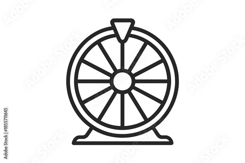 Spinning Wheel Icon with Gradient Background