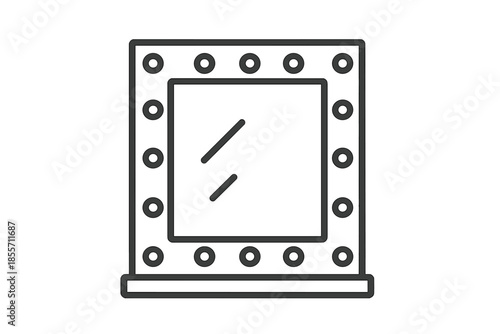 Vanity mirror with lights icon