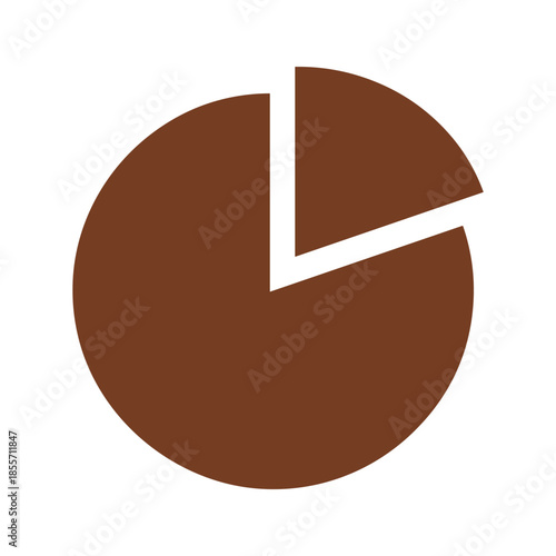 Brown Pie Chart Illustration