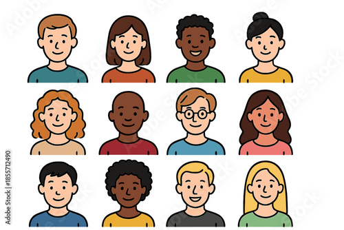 Diverse Cartoon Avatars