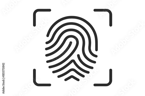 Abstract fingerprint with security scanning frame