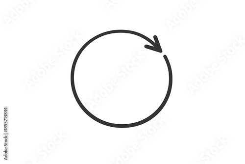Circular arrow icon on grey gradient background