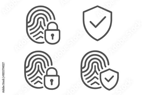 Biometric Security Icons