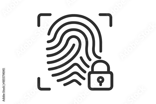 Fingerprint and Padlock Icon