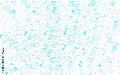 Light blue splatters and speckles on a clean white background creating a vibrant abstract pattern on transparent background. on transparent background