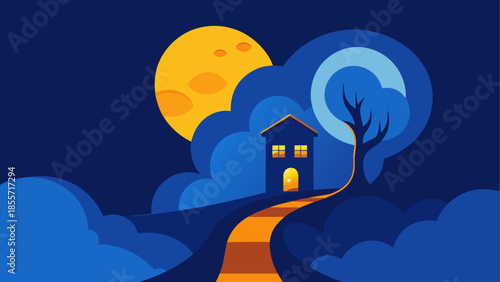 Vibrant cartoon desert landscape with towering red rock formations under a bright blue sky