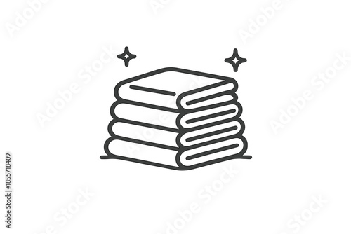 Stack of clean folded towels with sparkles