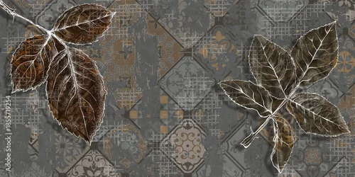 Fototapeta samoprzylepna close up of a bird of prey colorful digital printed wallpaper for home decorative bathroom tile.