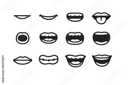 Mouth Expressions Icons Collection