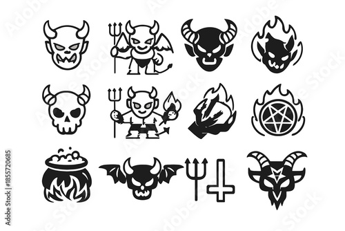 Devil and occult symbols collection
