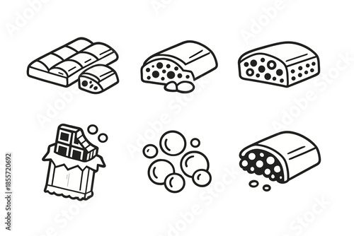 Collection of food item icons