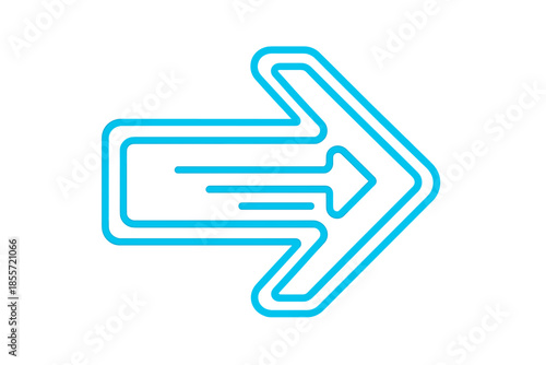 Glowing Cyan Arrow on Dark Gradient Background