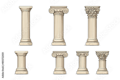 Classical Greek Column Set