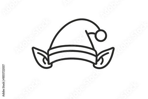 Elf Hat with Ears and Pom Pom