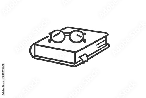 Icon of a book with glasses