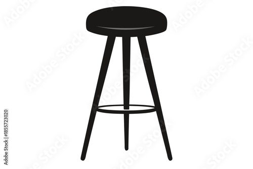  silhouette of a tall bar stool Black Vector,  bar stool black silhouette art 