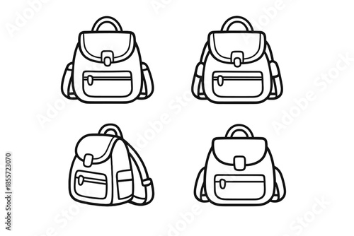 Four Backpack Icons