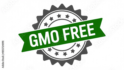 GMO free seal stamp for organic products