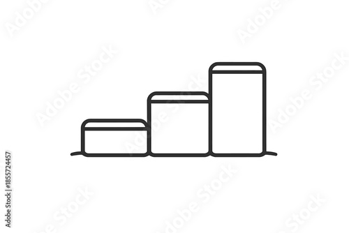 Podium for competition winners, rendered as a simple line drawing on a grey background.
