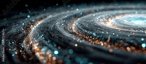 Abstract swirling galaxy