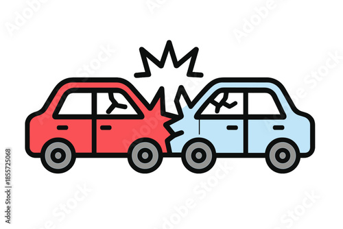 Car accident illustration