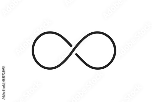 Infinity Symbol on Gray Gradient Background
