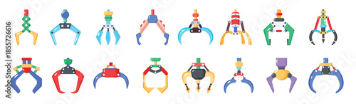 pack of claw machines flat vectors 