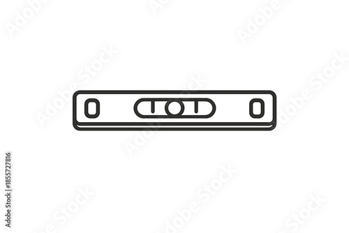 Level tool icon on grey background