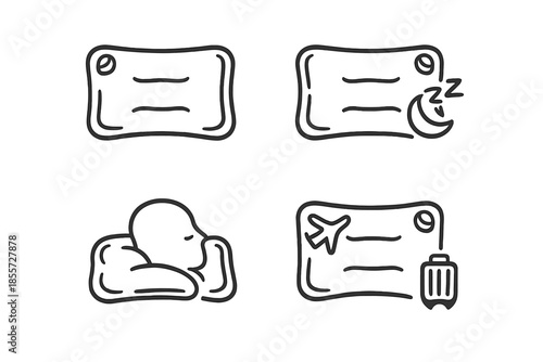 Sleep and Travel Icons