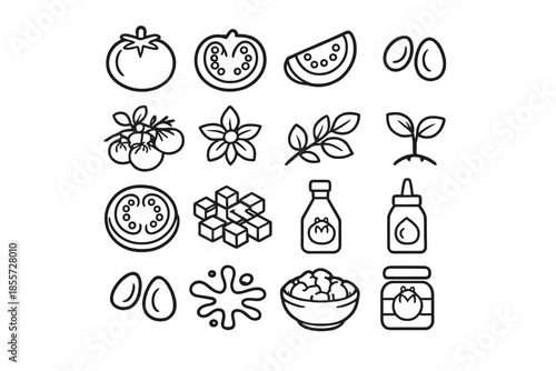 Farm to Table Icons Set