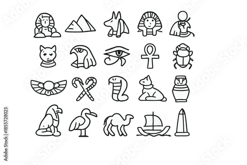 Egyptian Icons Set