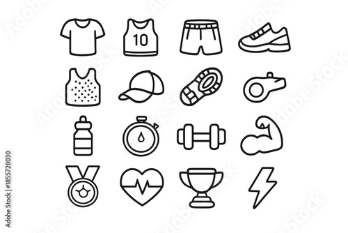 Fitness and Sports Icons Set